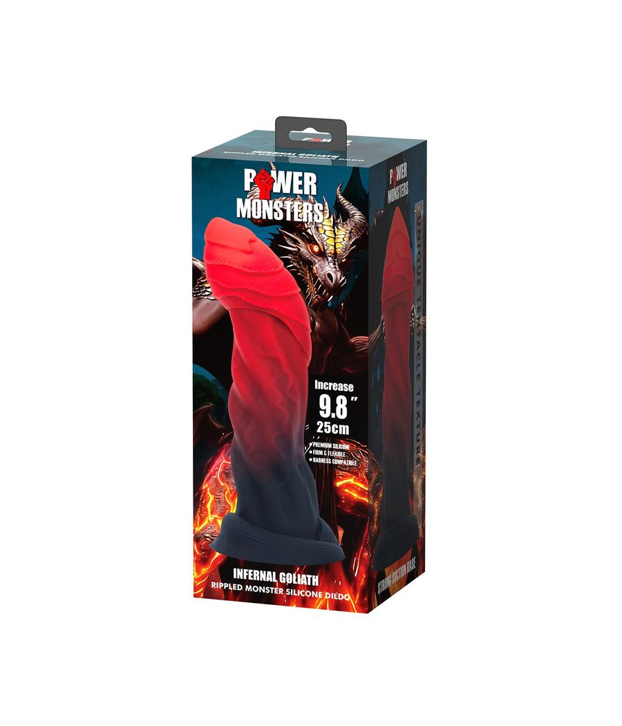 POWER MONSTERS - DILDO IN SILICONE BIGOLIATH BICOLORE FANTASY 25 CM Ø 6 CM