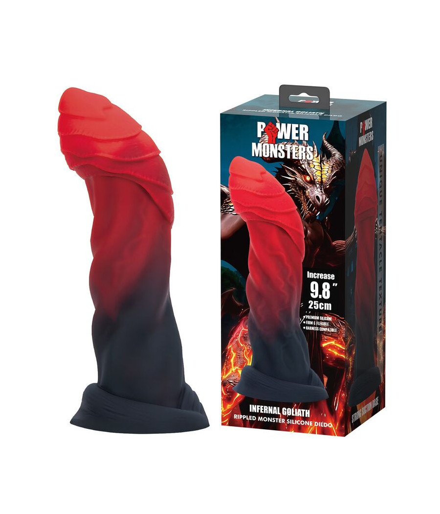 POWER MONSTERS – INFERNAL GOLIATH BICOLOR FANTASY SILIKONDILDO 25 CM Ø 6 CM