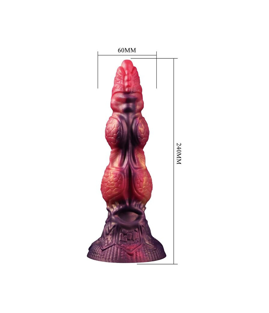 POWER MONSTERS - SAVAGE BEASTLORD TRICOLOR FANTASY SILICONE DILDO 24 CM Ø 5 CM