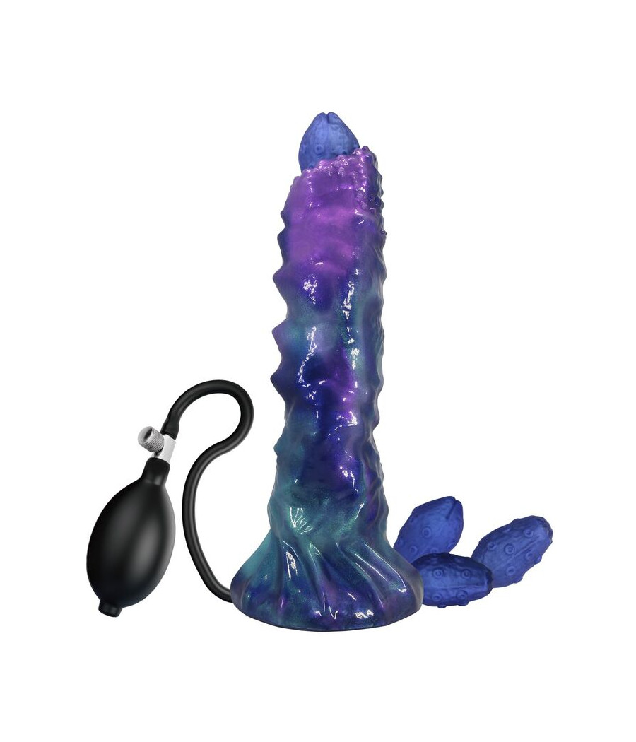 POWER MONSTERS - DUSKWALKER SENTINEL TRICOLOR DILDO GONFIABILE IN SILICONE FANTASY 23 CM Ø 5 CM