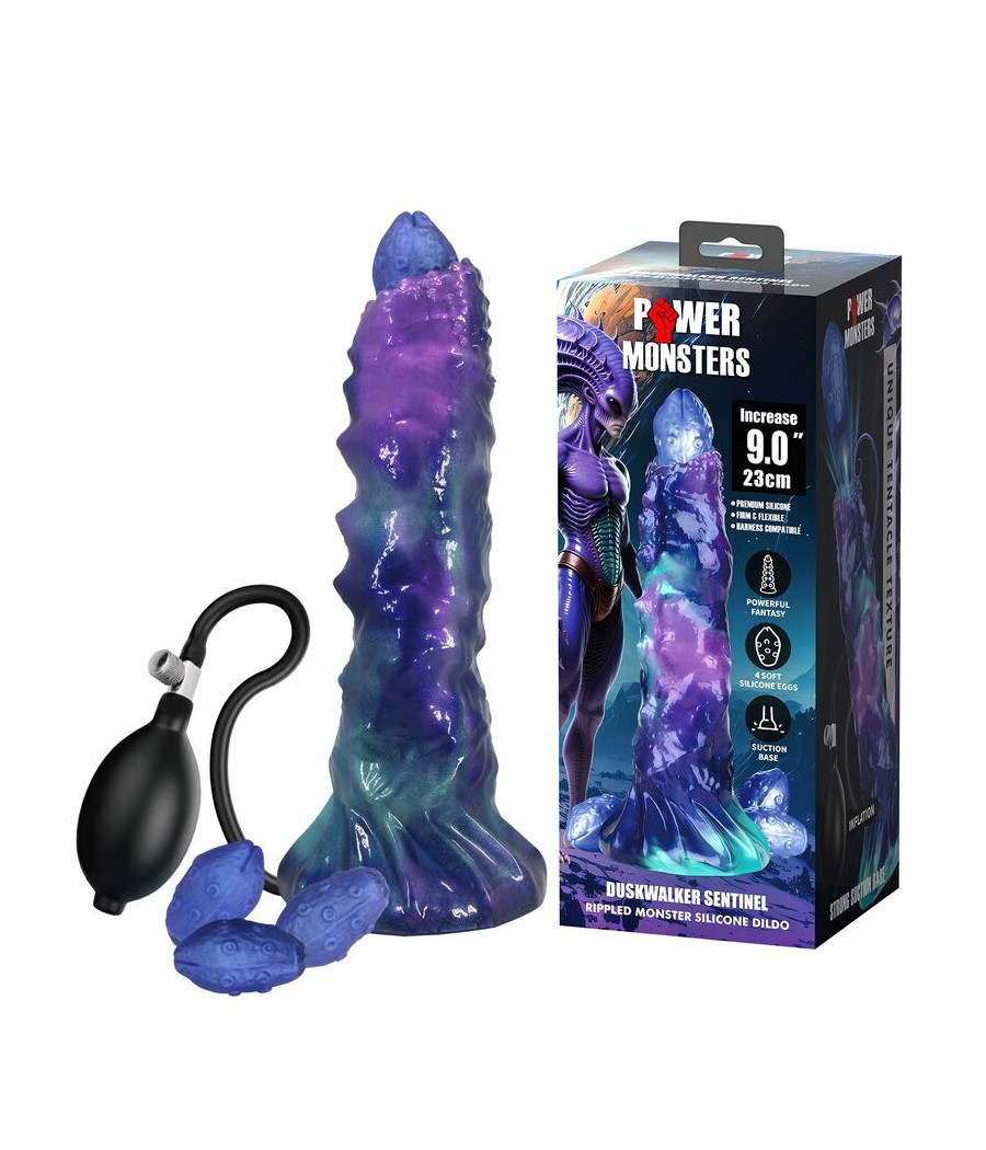 POWER MONSTERS - DUSKWALKER SENTINEL DREIFARBIGER AUFBLASBARER FANTASY-SILIKONDILDO 23 CM Ø 5 CM