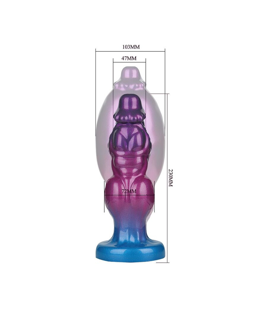 POWER MONSTERS - RIFT TITAN BICOLORE DILDO GONFIABILE IN SILICONE FANTASY 24 CM Ø 5 CM