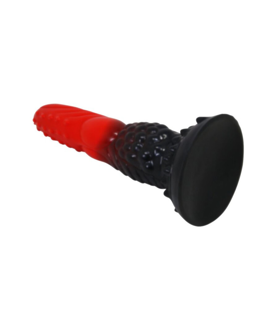 POWER MONSTERS - FIRE DRAGON FANTASY DILDO WITH SUCTION CUP 24.5 CM Ø 5.8 CM RED & BLACK