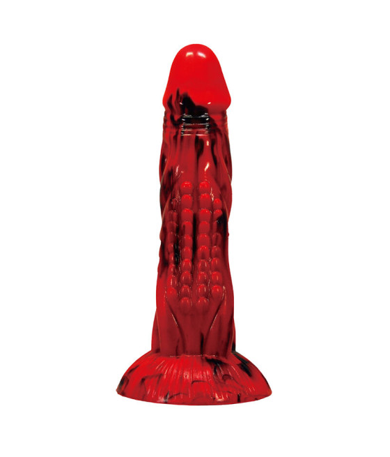 POWER MONSTERS - DILDO FANTASIA MINOTAURO COM VENTOSA 21 CM Ø 5 CM VERMELHO E PRETO