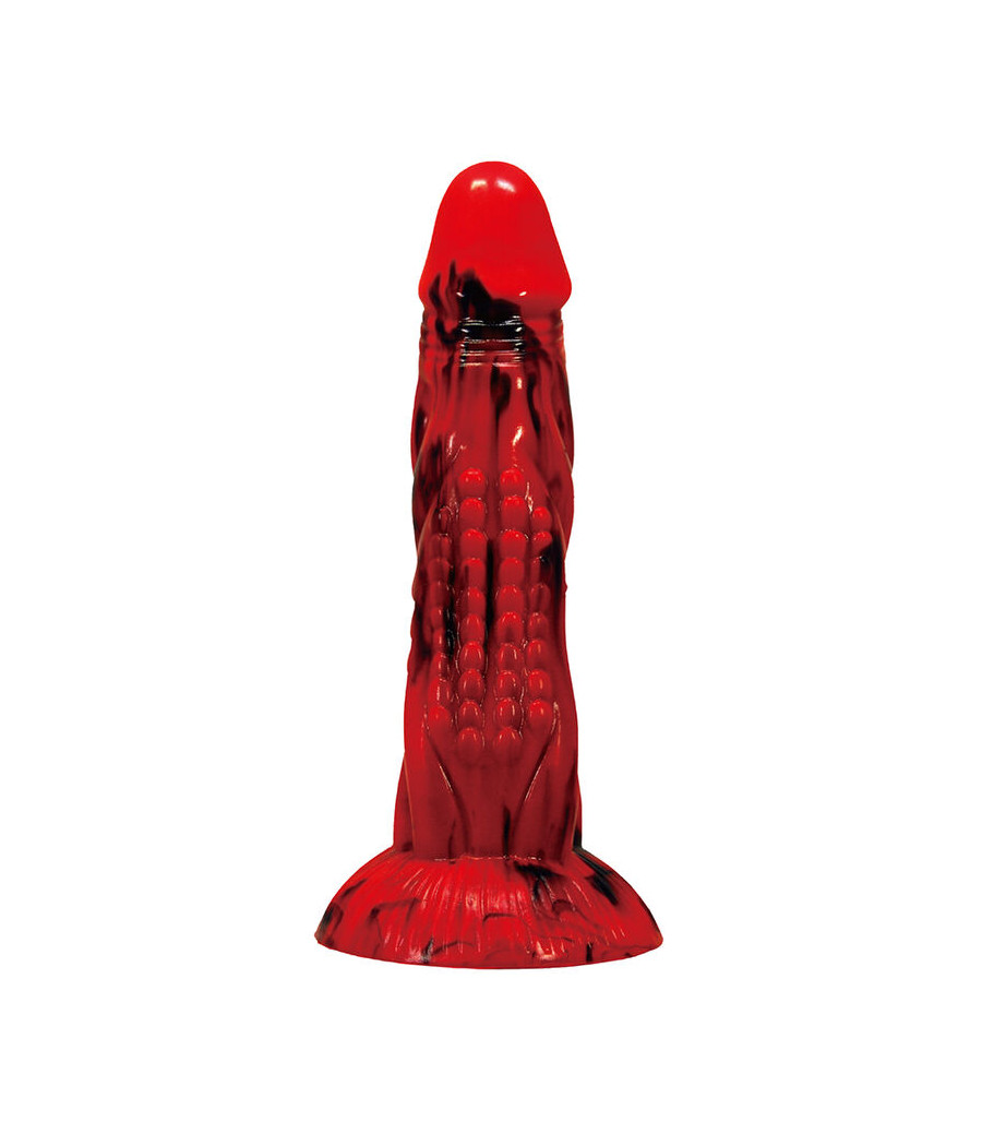 POWER MONSTERS - MINOTAUR FANTASY DILDO MIT SAUGAUFGANG 21 CM Ø 5 CM ROT & SCHWARZ