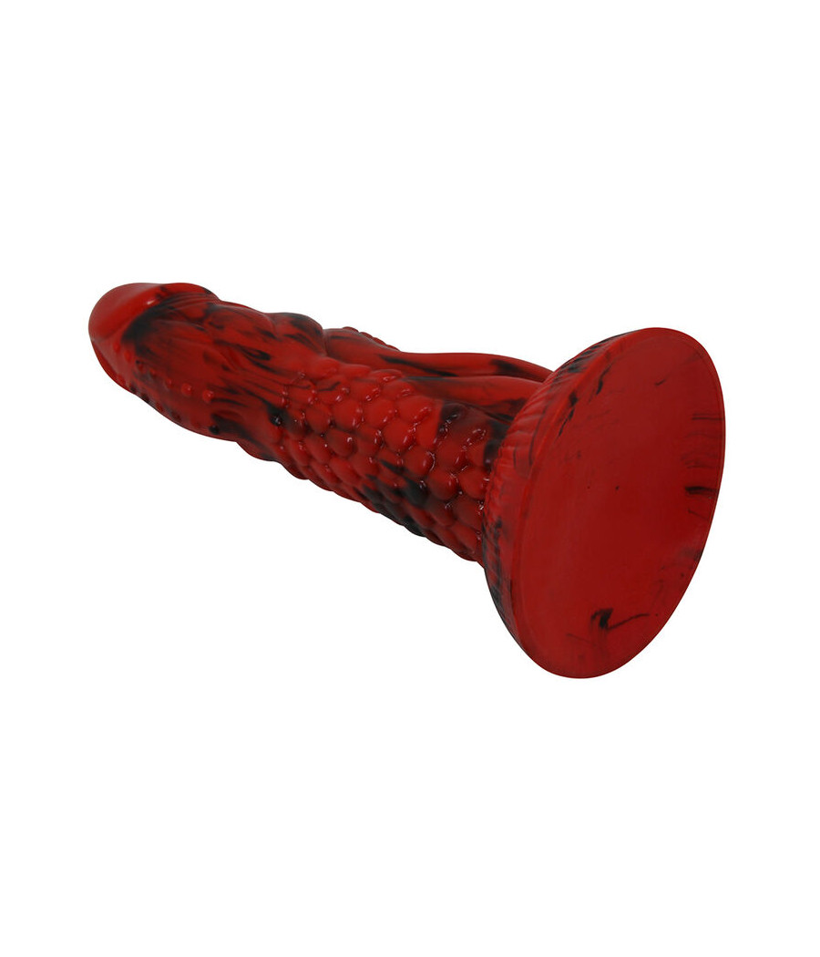 POWER MONSTERS - DILDO FANTASIA MINOTAURO COM VENTOSA 21 CM Ø 5 CM VERMELHO E PRETO
