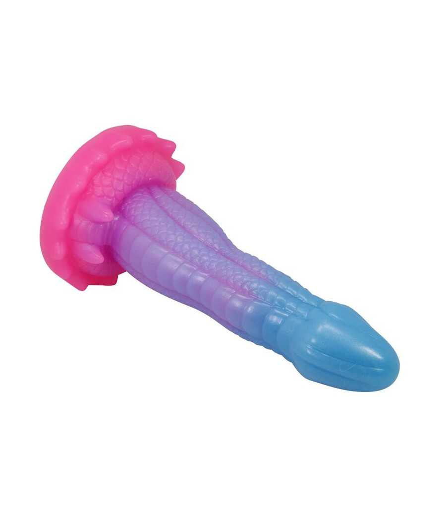 POWER MONSTERS - DILDO FANTASIA VOID PYTHON COM VENTOSA 20,5 CM Ø 5,2 CM AZUL, ROXO E ROSA