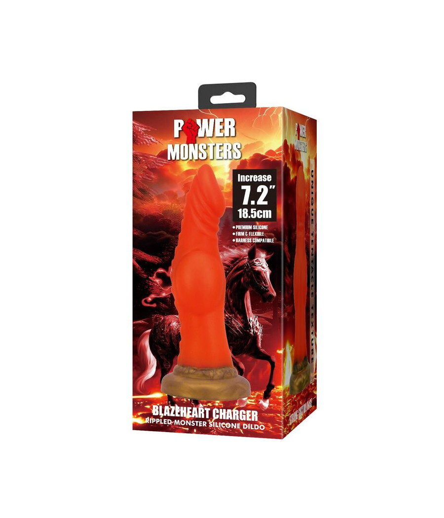 POWER MONSTERS - BLAZEHEART CHARGER DILDO 18,5 CM Ø 4,5 CM