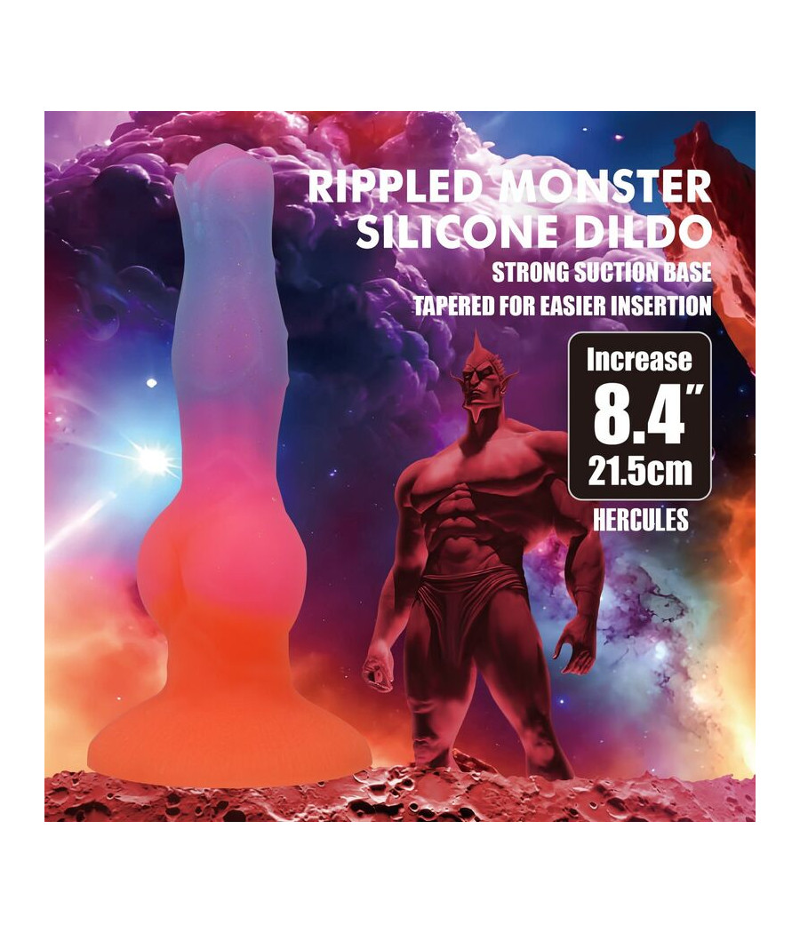 POWER MONSTERS - DILDO DE SILICONE HERCULES FANTASY 21,5 CM Ø 5 CM
