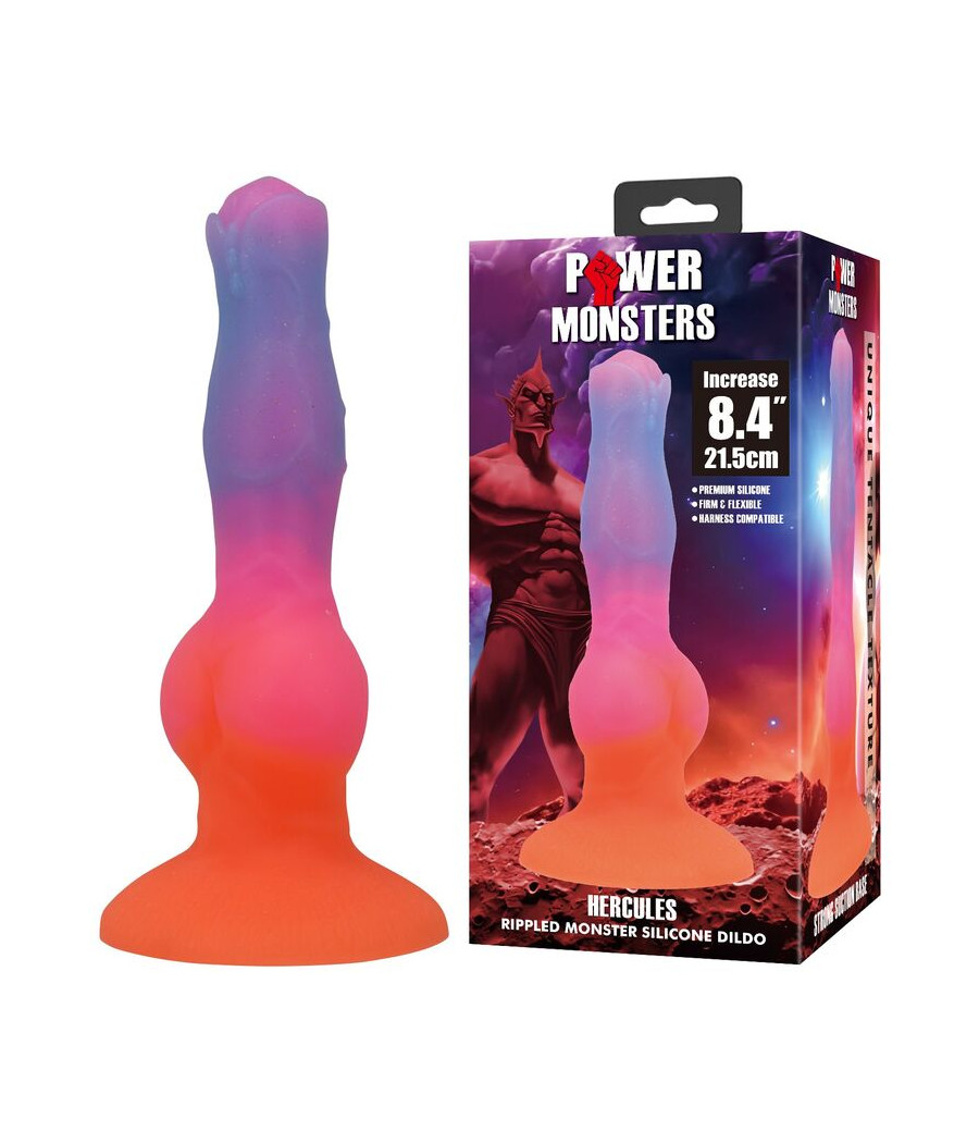 POWER MONSTERS - DILDO DE SILICONE HERCULES FANTASY 21,5 CM Ø 5 CM