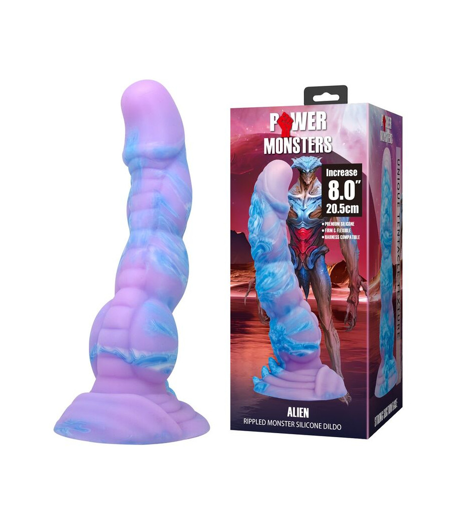 POWER MONSTERS - DILDO DE SILICONE ALIEN FANTASY 20,5 CM Ø 4,8 CM