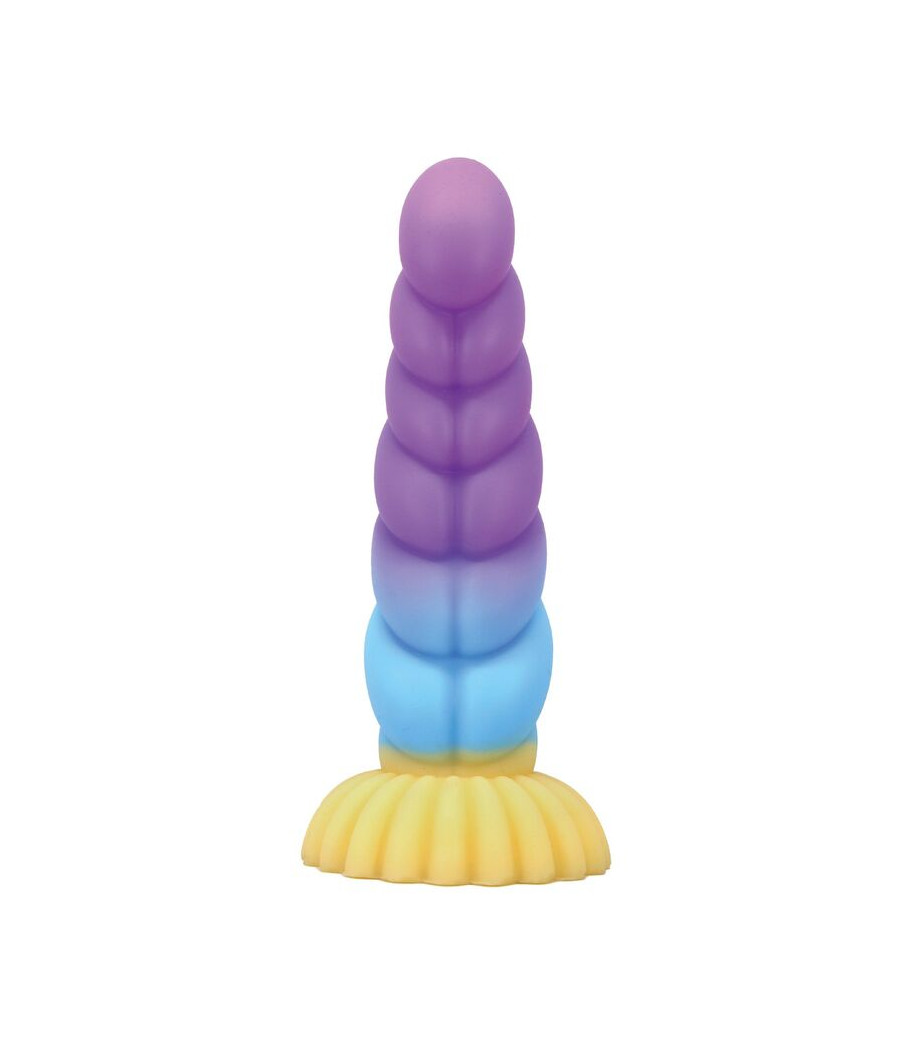 POWER MONSTERS - UNICÓRNIO TRICOLOR FANTASIA DE SILICONE 22 CM Ø 5 CM