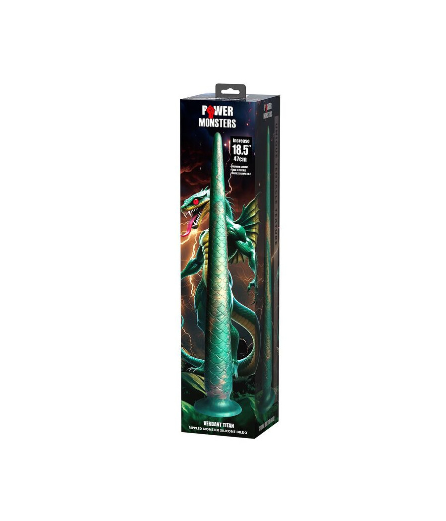 POWER MONSTERS - WILDWYRM TAIL BICOLOR FANTASY GODEMICHET EN SILICONE 47 CM Ø 4 CM