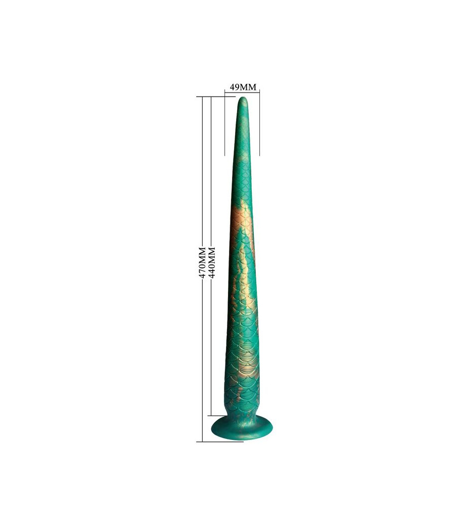 POWER MONSTERS - WILDWYRM TAIL BICOLOR FANTASY SILICONE DILDO 47 CM Ø 4 CM