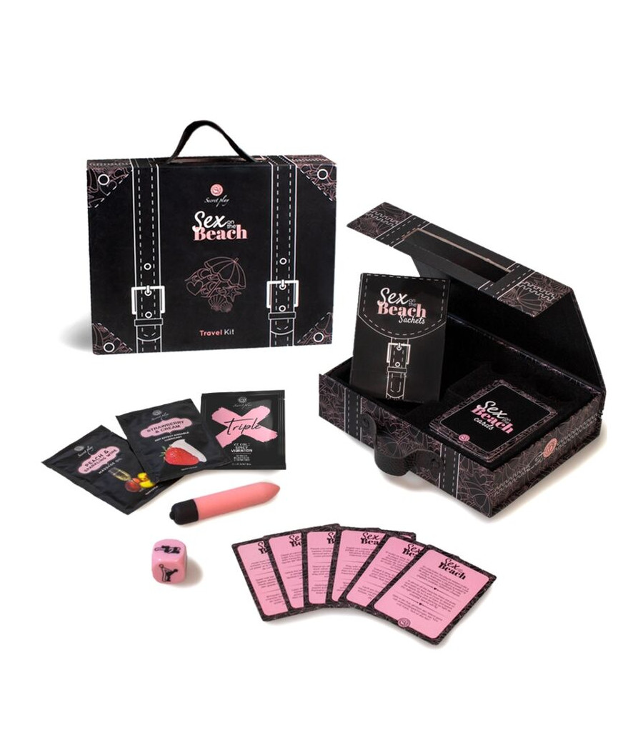 SECRETPLAY - KIT DE VOYAGE SEXE SUR LA PLAGE (ES/EN/DE/FR/NL/PT)