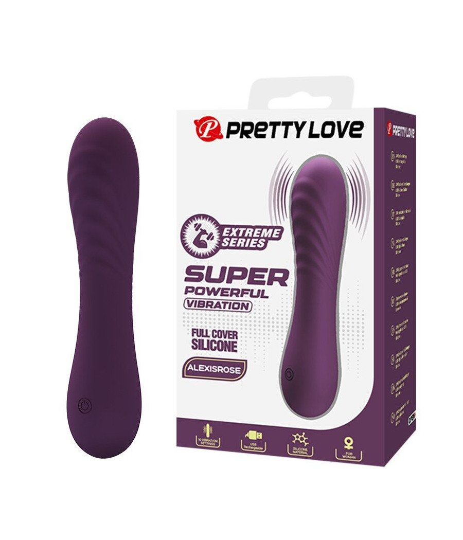 PRETTY LOVE - ALEXISROSE RECHARGEABLE VIBRATOR 10 FUNCTIONS PURPLE