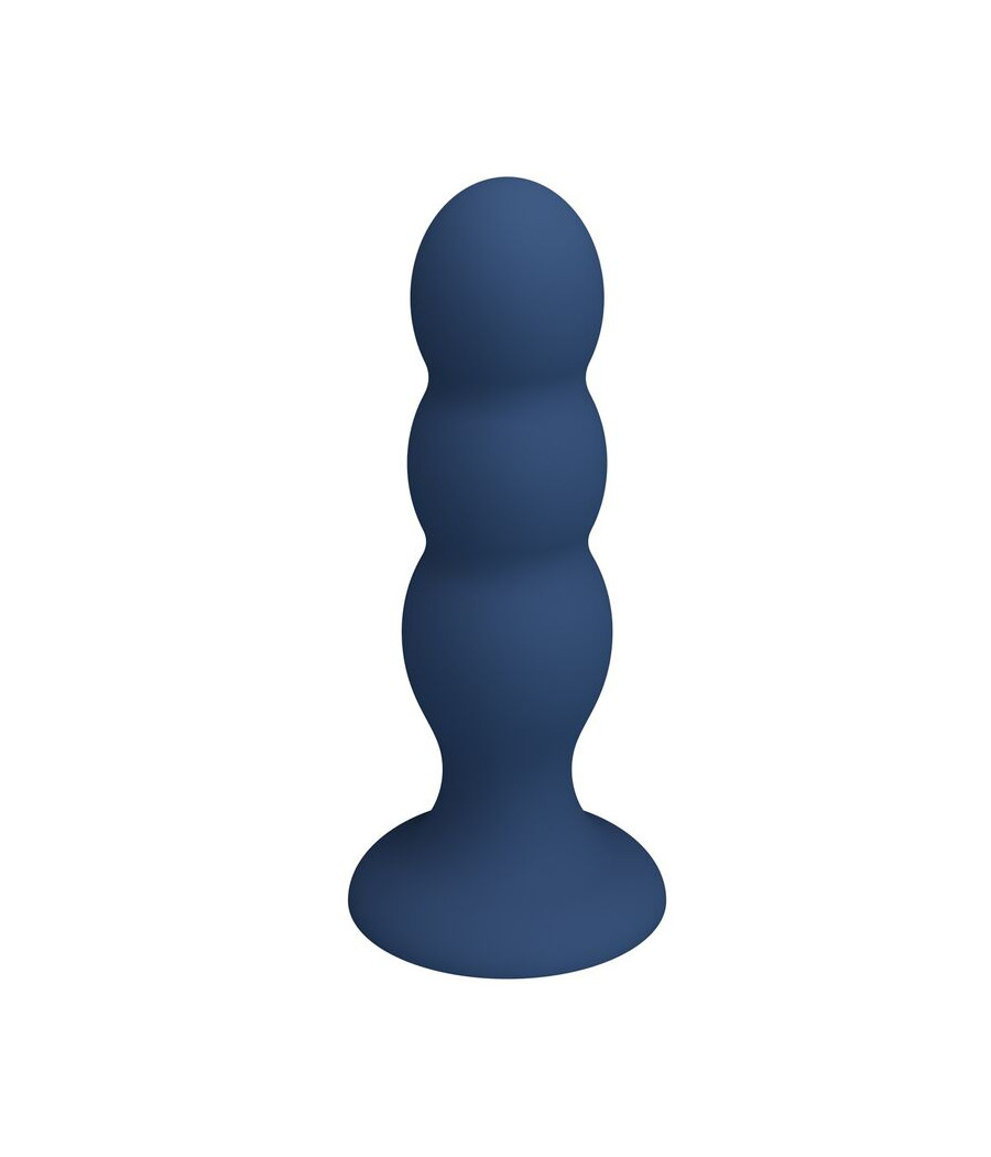 MR PLAY - ANALPLUG MIT METALLKUGELN UND SAUGNAPF, BLAU