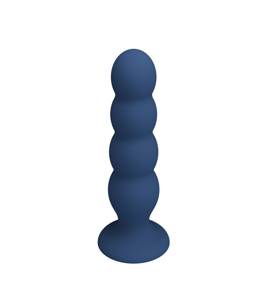 MR PLAY - PLUG ANAL CON 4 BOLAS METÁLICAS Y VENTOSA AZUL