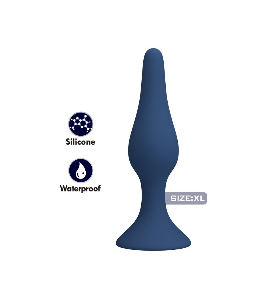 MR PLAY - PLUG ANALE CONICO IN SILICONE BLU XL