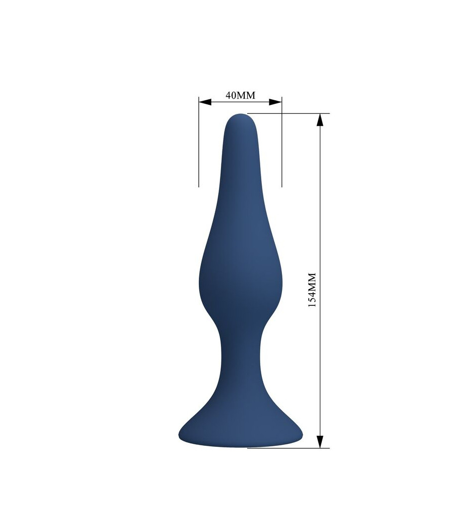 MR PLAY - PLUG ANALE CONICO IN SILICONE BLU XL