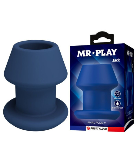 MR PLAY - JACK BLUE PLUG ANAL OCO DE SILICONE TAMANHO M