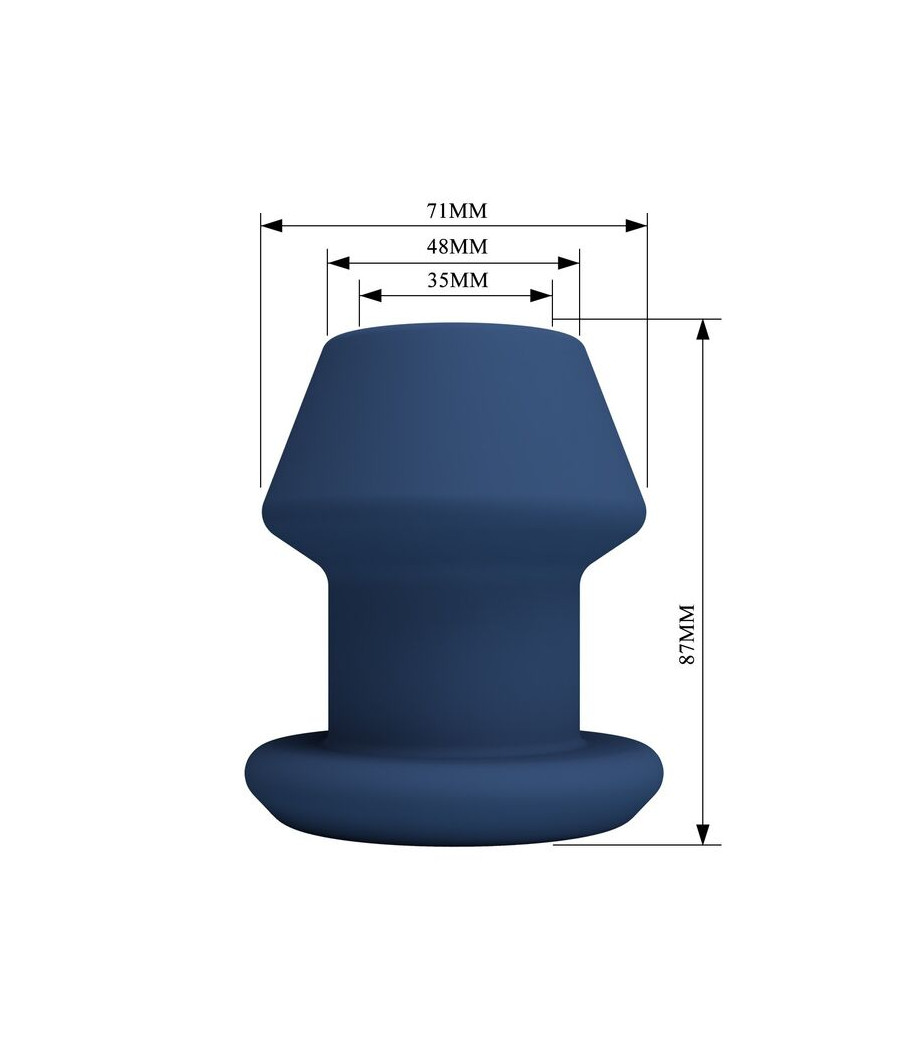 MR PLAY - JACK BLEU PLUG ANAL CREUX EN SILICONE, TAILLE M
