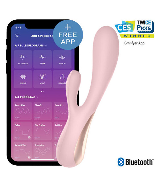 SATISFYER - MONO FLEX ROSE AVEC APPLICATION