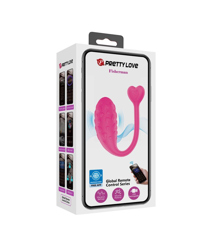 PRETTY LOVE - UOVO VIBRANTE PINK FISHER CONTROLLATO DA APP