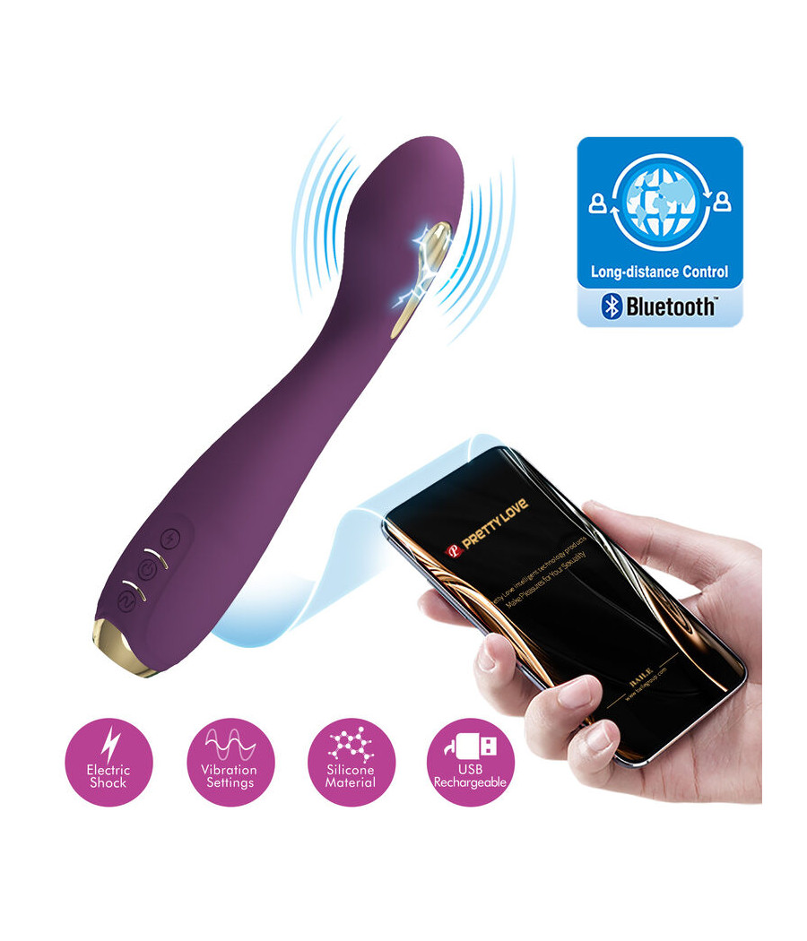 PRETTY LOVE - HECTOR ELECTROSHOCK VIBRATEUR PAR APP CONTROL VIOLET