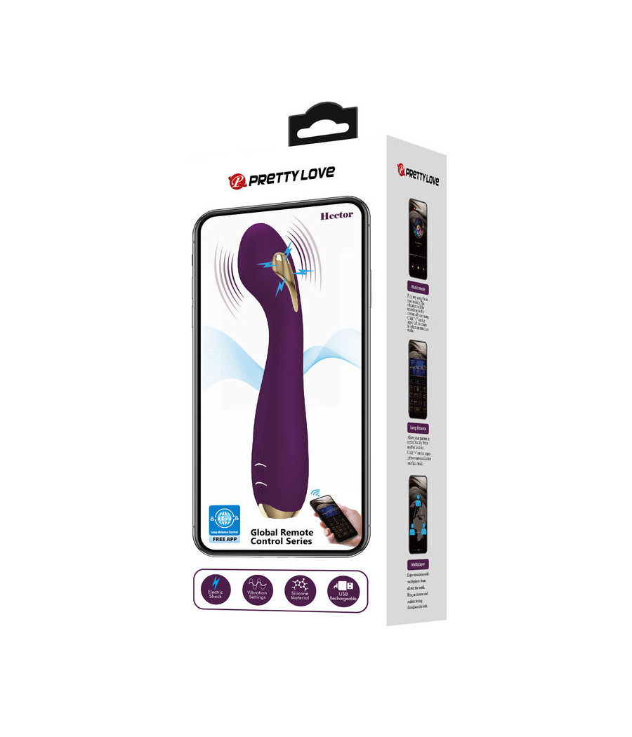PRETTY LOVE - HECTOR ELECTROSHOCK VIBRATOR BY APP CONTROL PURPLE