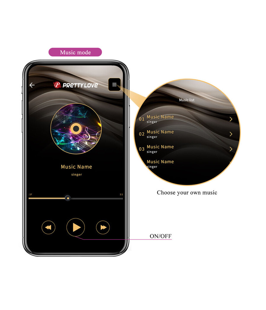PRETTY LOVE - HECTOR VIBRATORE ELETTROSHOCK BY APP CONTROL VIOLA