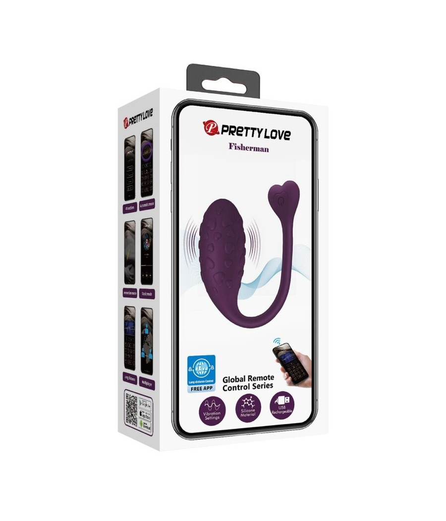 PRETTY LOVE - FISHERMAN UOVO VIBRANTE LILA CONTROLLATO DA APP