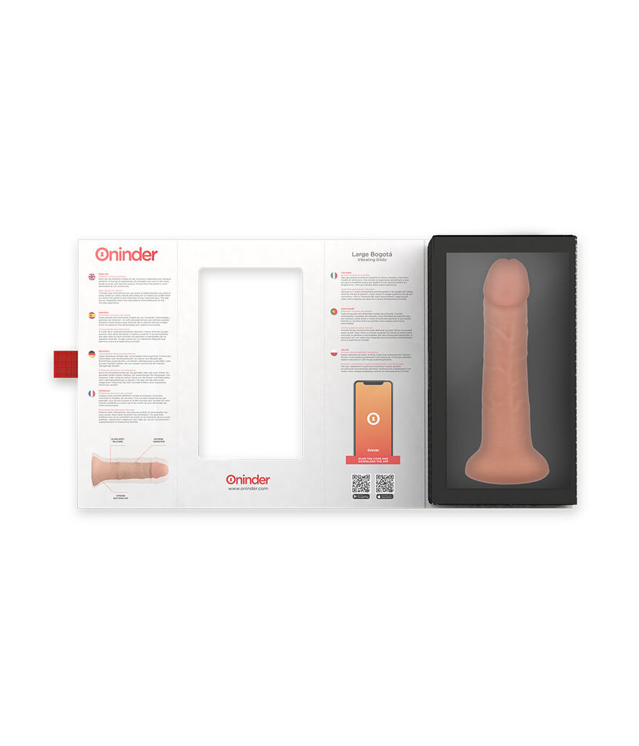 ONINDER - DILDO VIBRATORE GRANDE BOGOTÁ 9 VELOCITÀ NATURALE 22 CM -O- 4.5 CM - APP GRATUITA