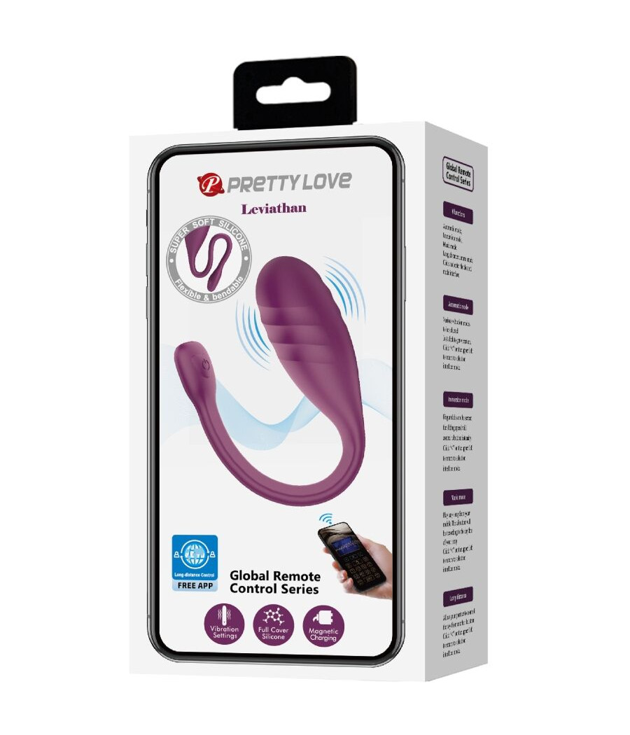 PRETTY LOVE - LEVIATHAN APP CONTROLLED VIBRATOR PURPLE