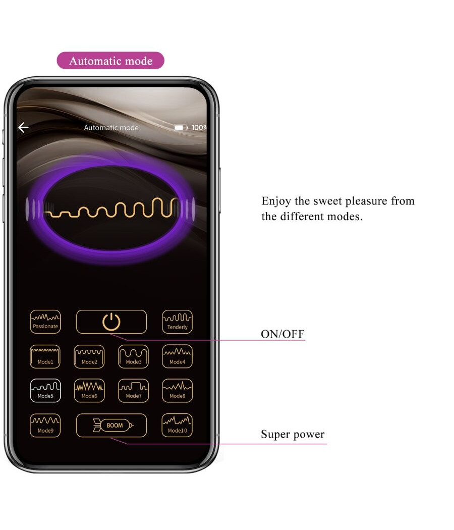 PRETTY LOVE - VIBRADOR CONTROLADO POR APLICATIVO LEVIATHAN ROXO