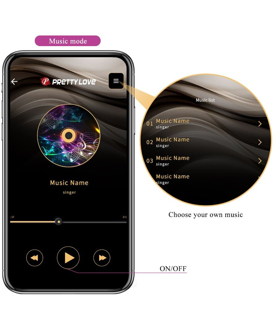 PRETTY LOVE - LEVIATHAN VIBRADOR CONTROLADO POR APP MORADO