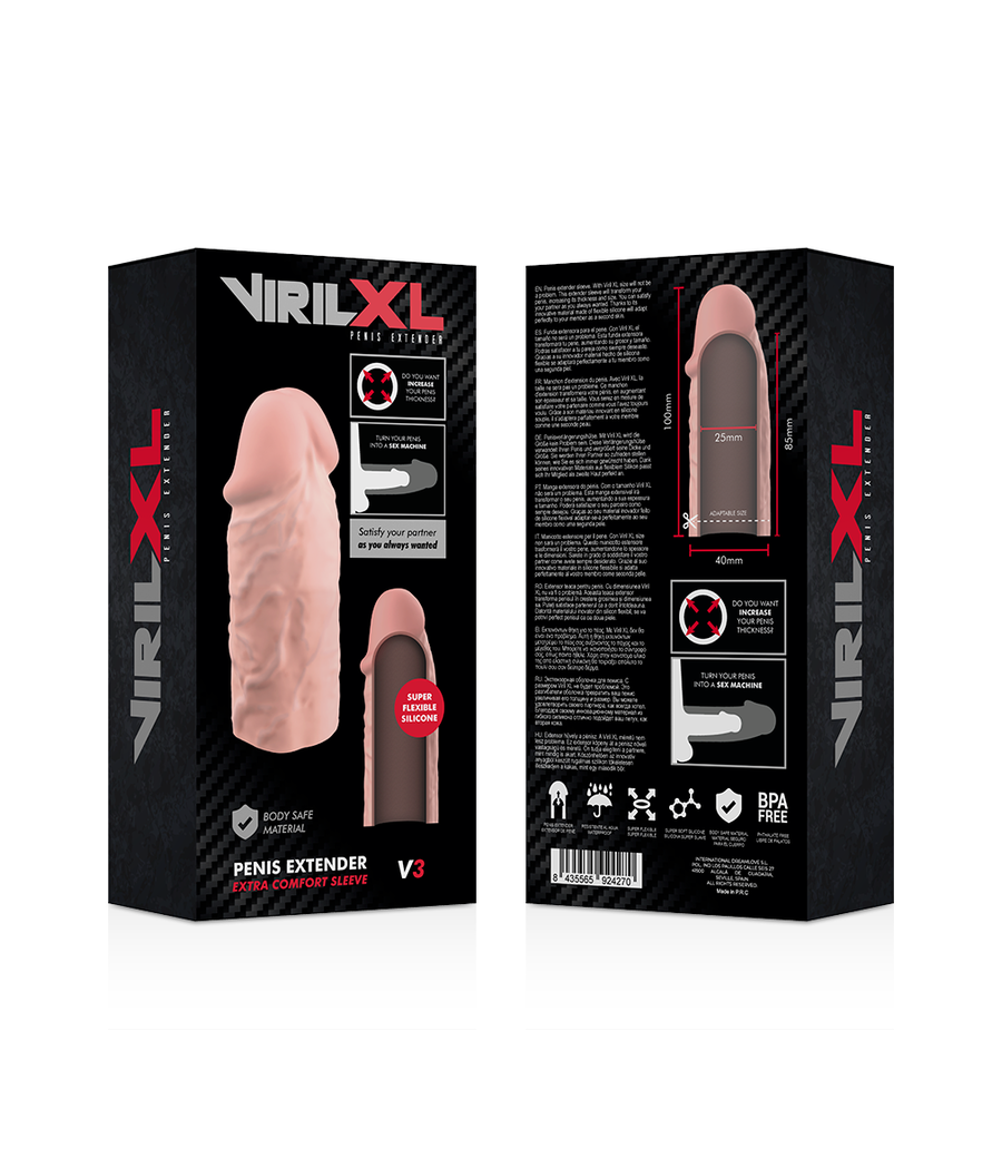 VIRILXL - LIQUID SILICONE V3 NATURAL PENIS EXTENSION