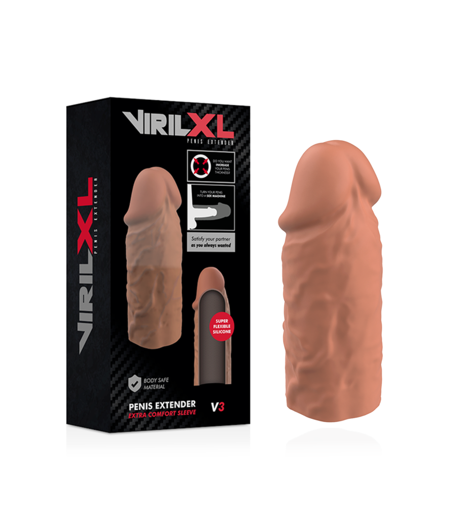 VIRILXL - FLÜSSIGE SILIKON V3 BRAUNE PENISVERLÄNGERUNG
