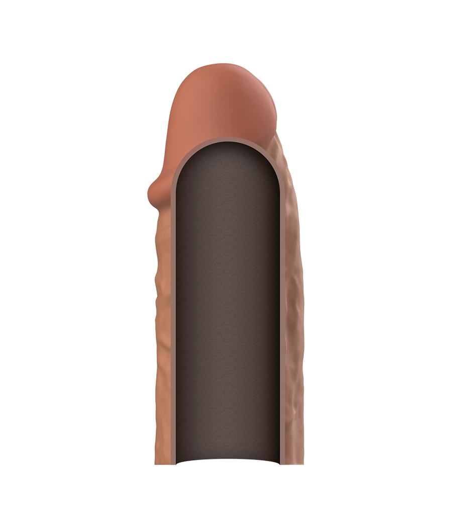 VIRILXL - EXTENSION DE PÉNIS MARRON EN SILICONE LIQUIDE V3