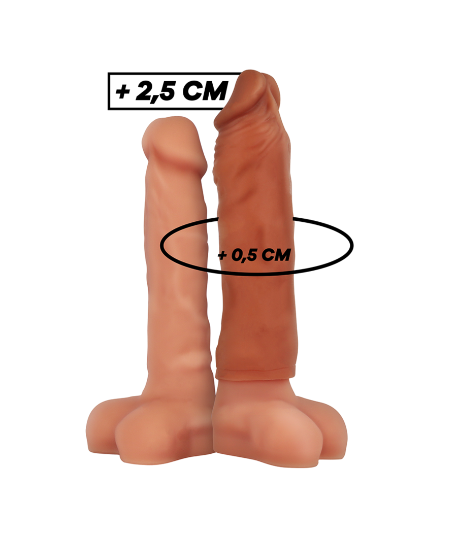 VIRILXL - EXTENSÃO DE PÊNIS DE SILICONE LÍQUIDO V5 MARROM