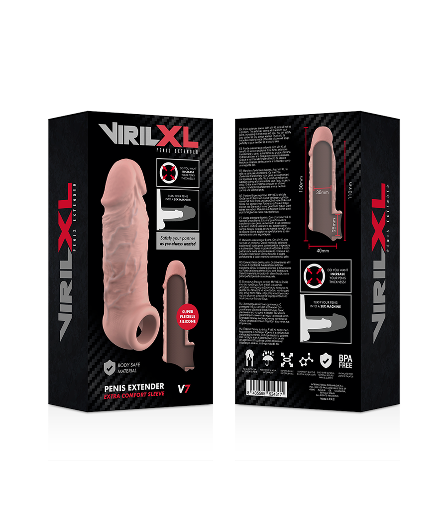 VIRILXL - LIQUID SILICONE V7 NATURAL PENIS EXTENSION