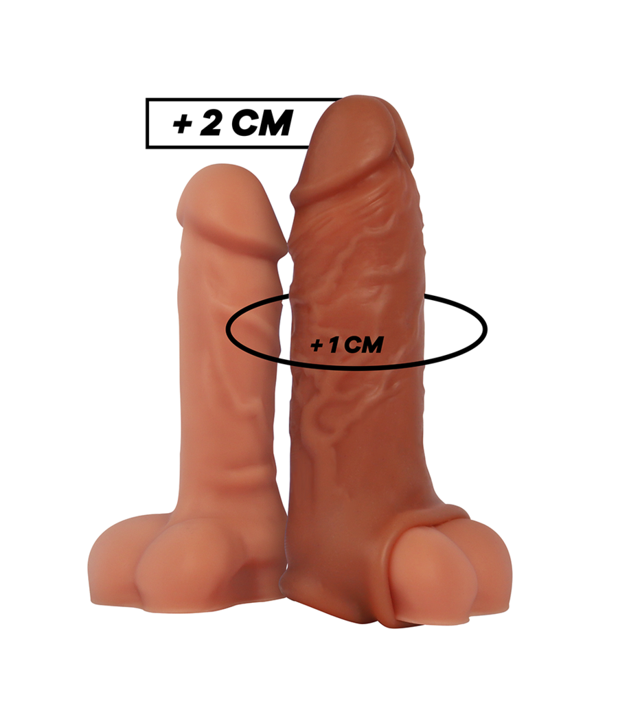 VIRILXL - EXTENSION DE PÉNIS MARRON EN SILICONE LIQUIDE V9