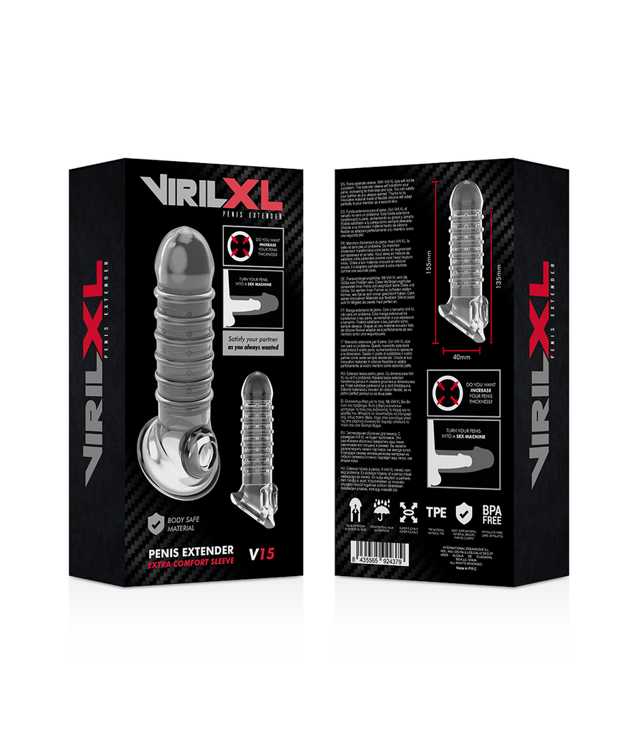 VIRILXL - PENIS EXTENSION AND SHEATH V15 TRANSPARENT