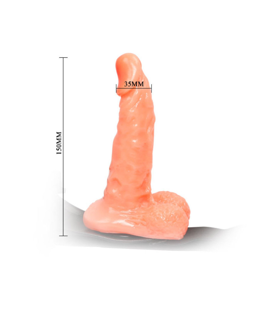 BAILE - HARNAIS AVEC PÉNIS RÉALISTE ET CULOTTE RÉGLABLE ULTRA PASSIONNÉE 15.5 CM