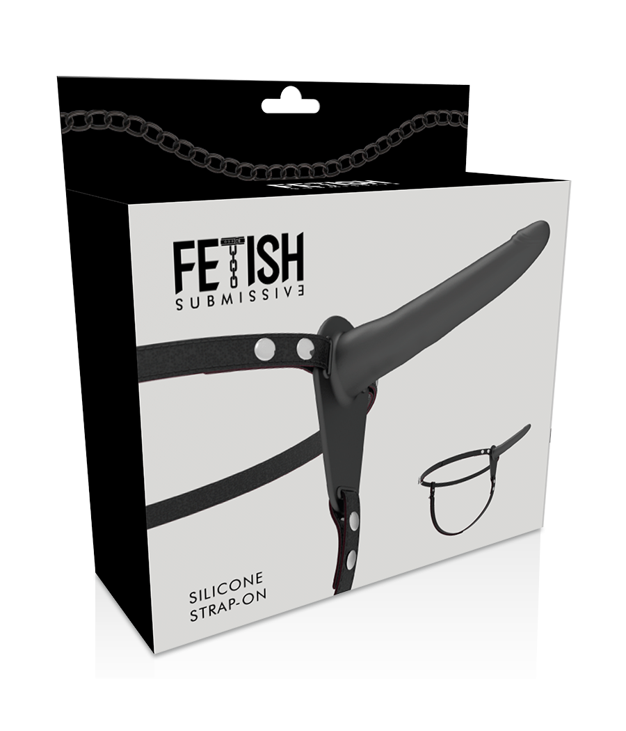 FETISH SUBMISSIVE HARNESS - BLACK SILICONE 15 CM