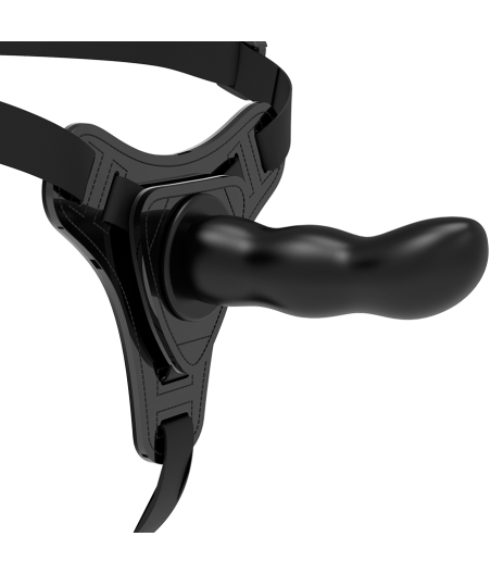 FETISH SUBMISSIVE HARNESS - SILICONE NERO PUNTO G 16 CM