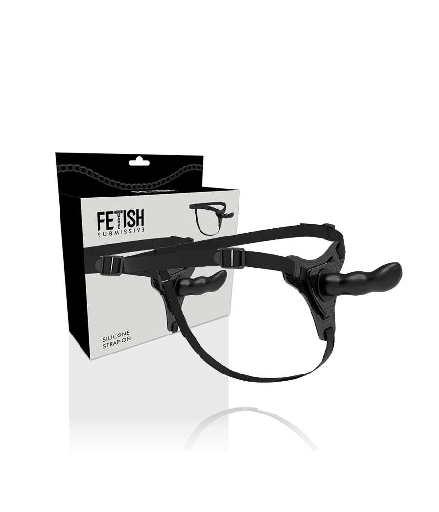 FETISH SUBMISSIVE HARNESS - SILICONE NOIR POINT G 16 CM