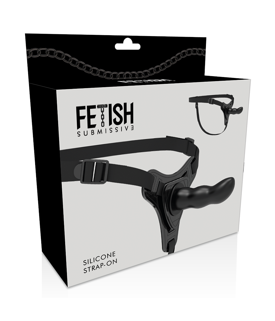 FETISH SUBMISSIVE HARNESS - SILICONE PRETO PONTO G 16 CM