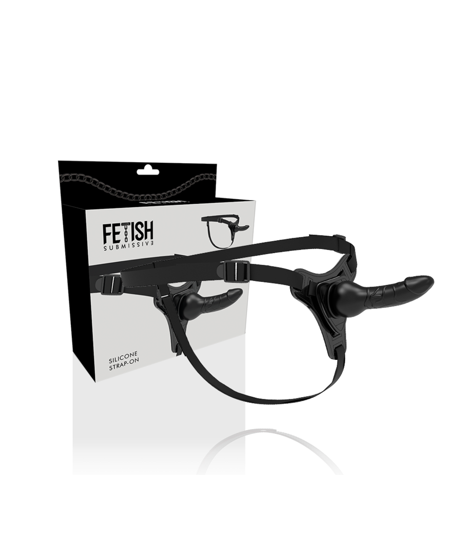 FETISH SUBMISSIVE HARNESS - REALISTISCHES SCHWARZES SILIKON 16 CM