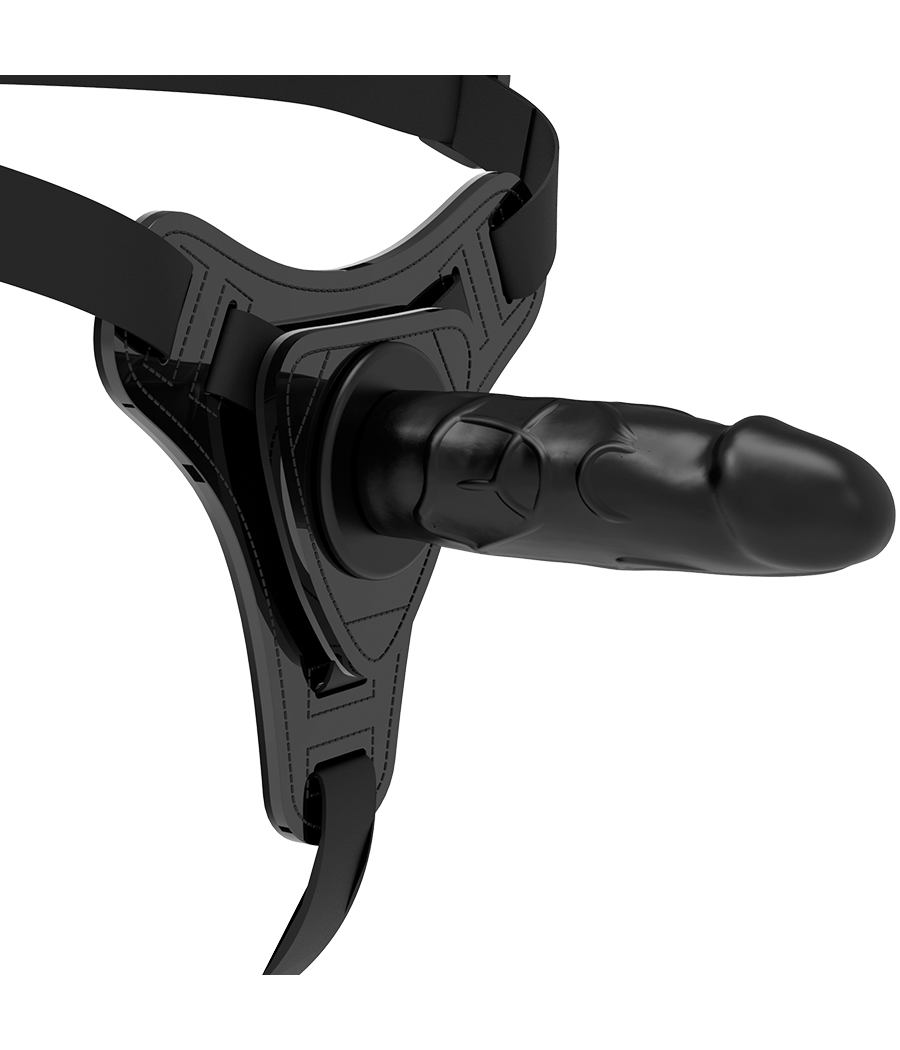 FETISH SUBMISSIVE HARNESS - SILICONE NERO REALISTICO 15 CM